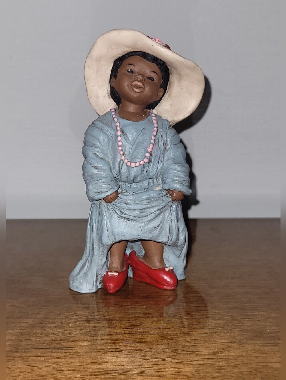 Vintage All God's Children, Sasha. Oversized Dress, Hat, Red Shoes. Approx 5.25"